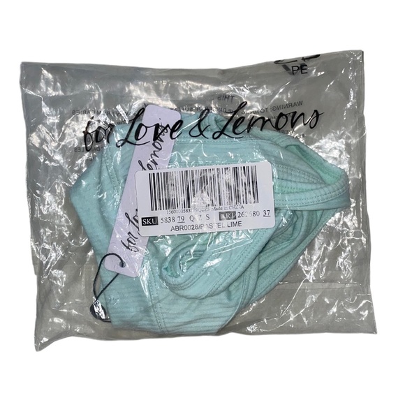 NWT For Love & Lemons Active Bra in Pastel Lime - Picture 5 of 7